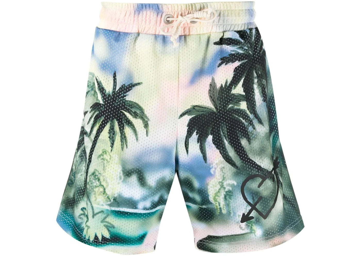Palm Angels Paradise Mesh Track Shorts Multicolor