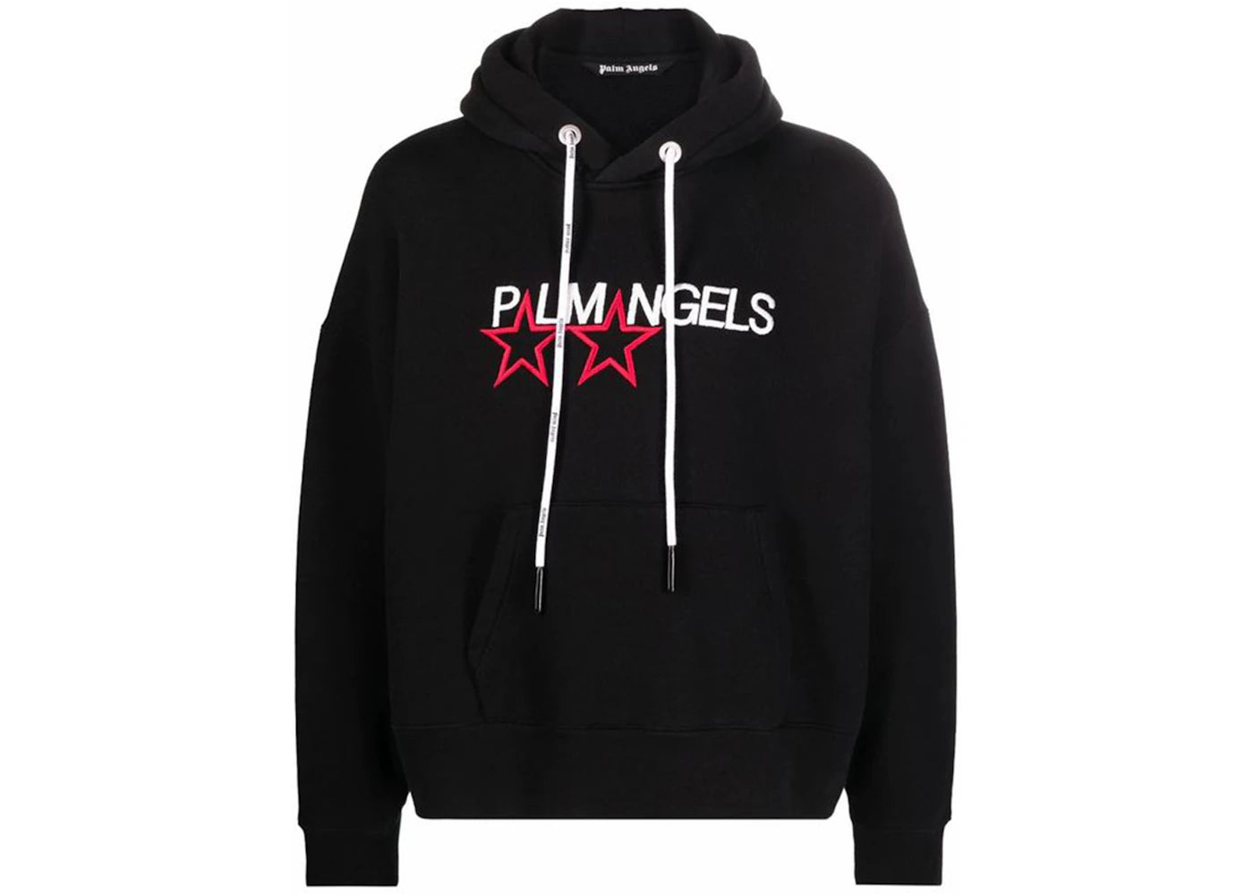 Palm Angels Racing Stars Logo Hoodie Black/White/Red