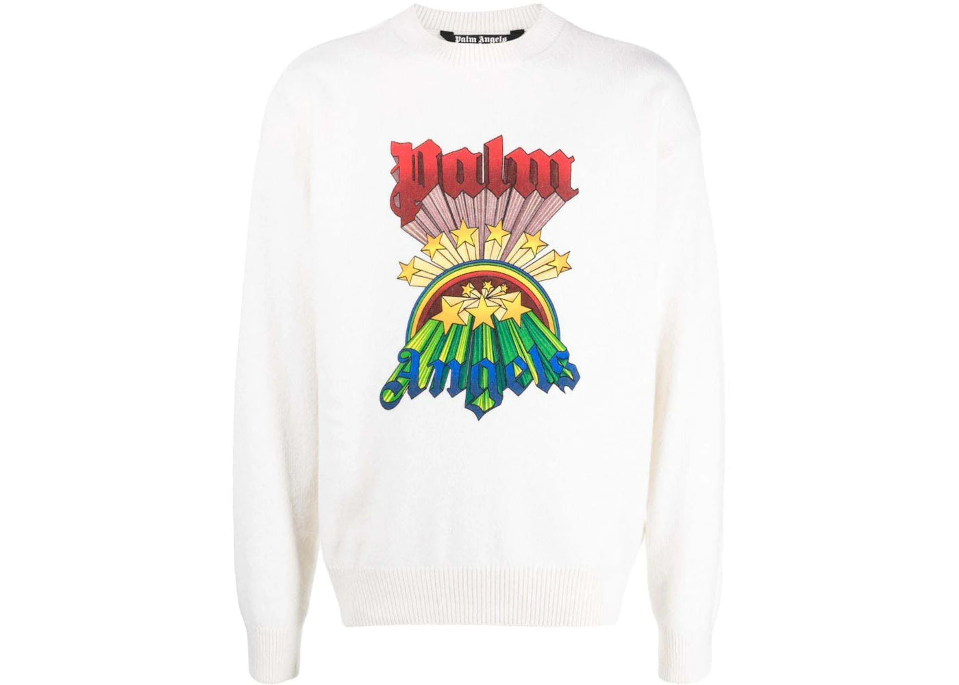 Palm Angels Rainbow Stars Knitwear White