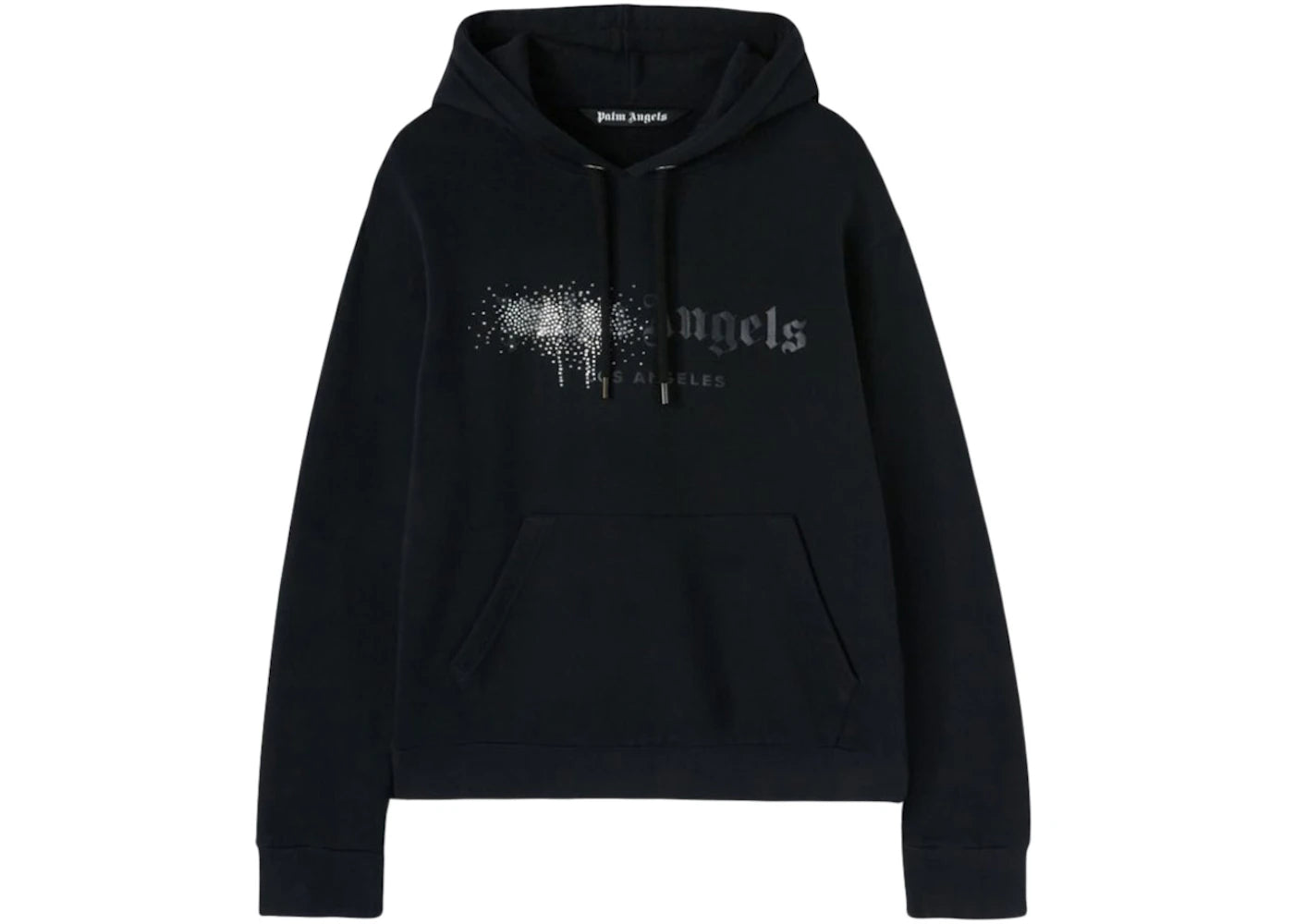 Palm Angels Rhinestone Sprayed Hoodie Black/Black