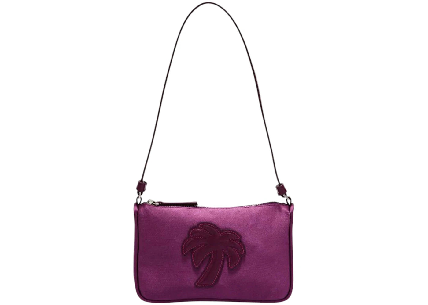 Palm Angels Satin Palm Shoulder Bag Purple