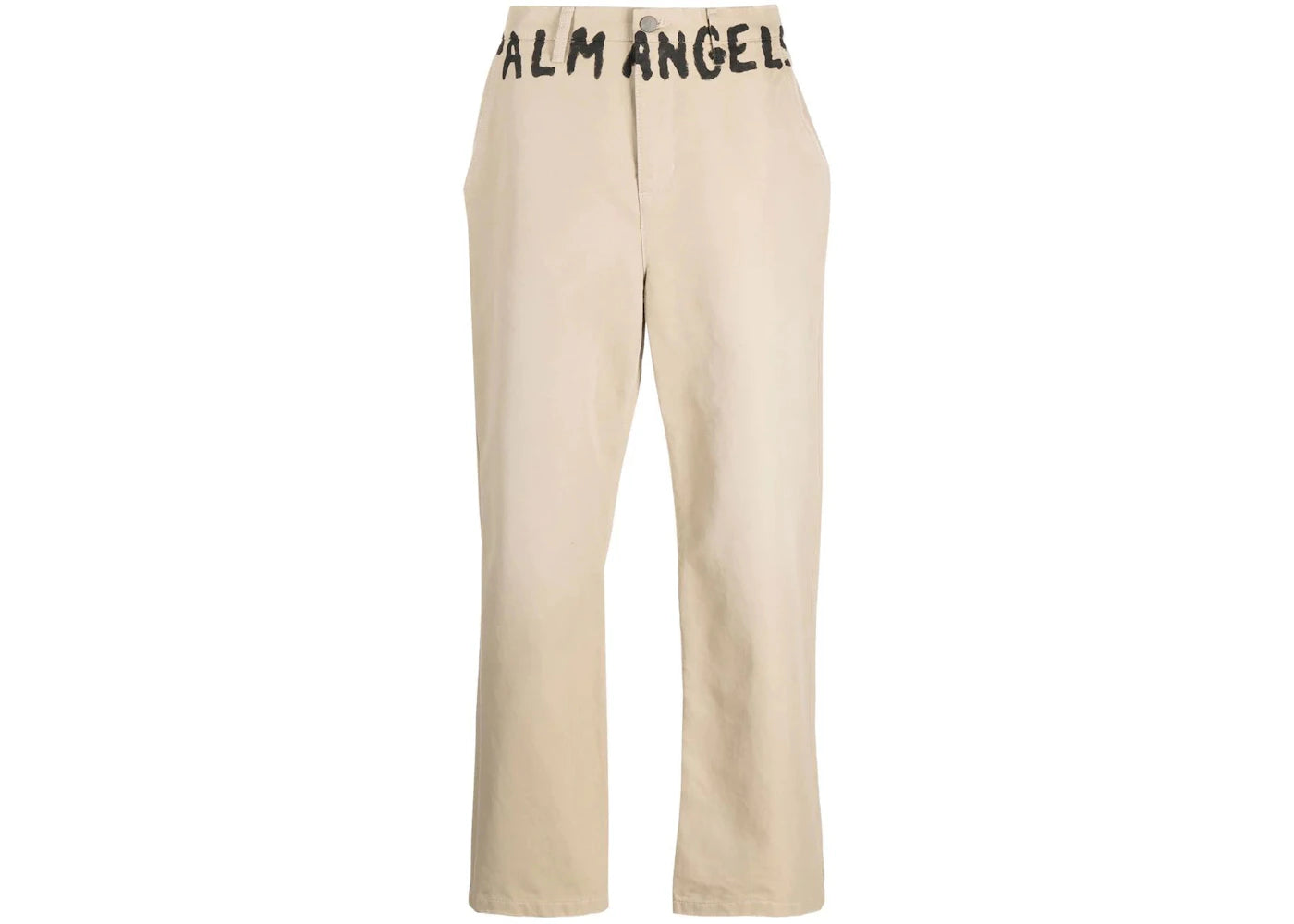 Palm Angels Seasonal Logo Chinos Pants Beige/Black