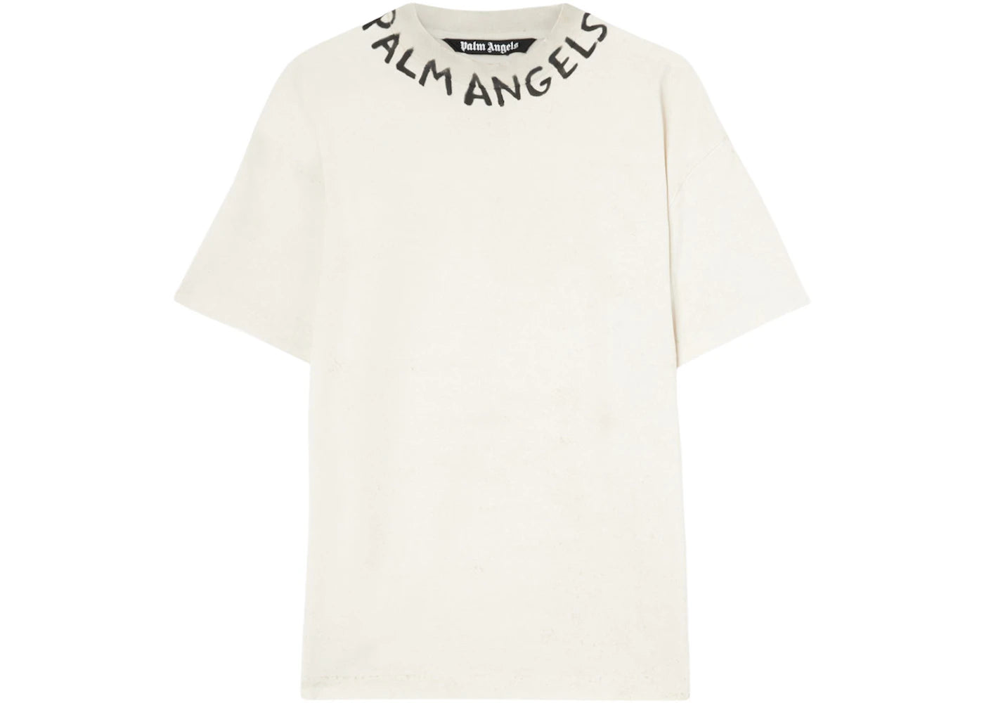 Palm Angels Seasonal Logo Vint Tee White Black