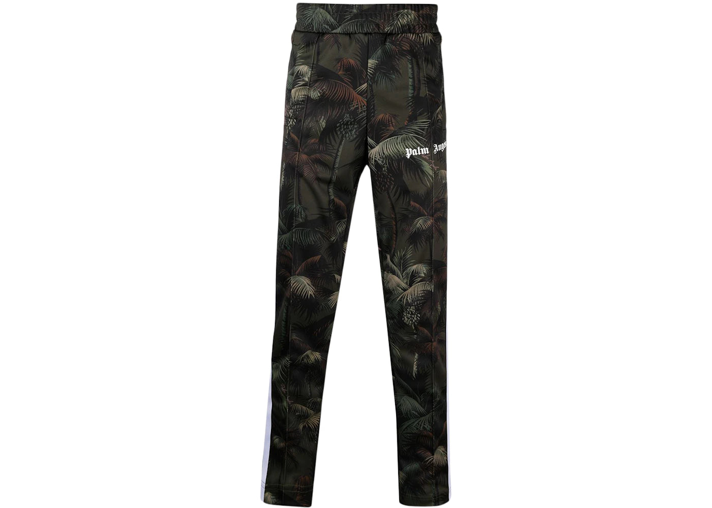 Palm Angels Side Stripe Leaf Print Track Pants Green/Multicolor