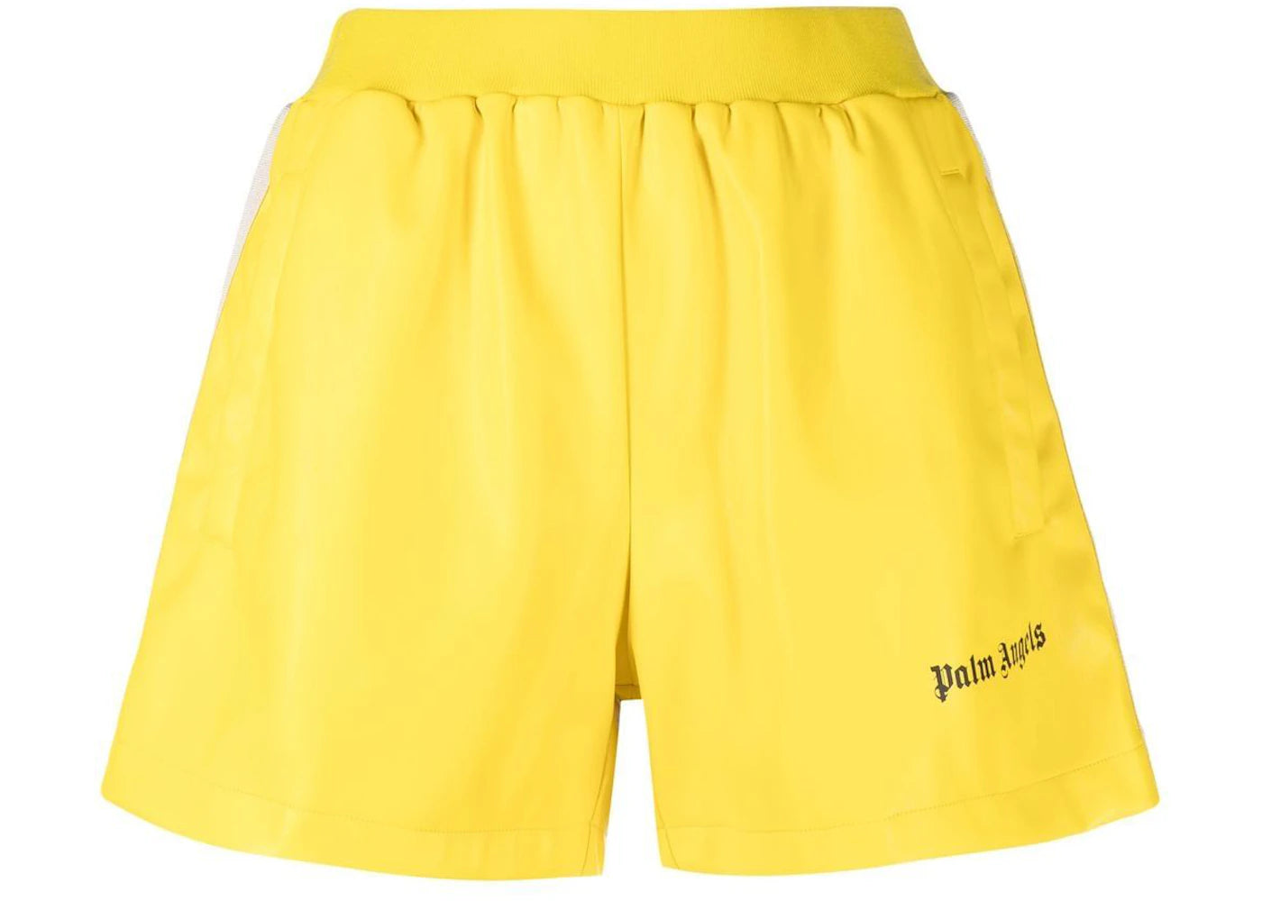 Palm Angels Side Stripe Logo Shorts Yellow