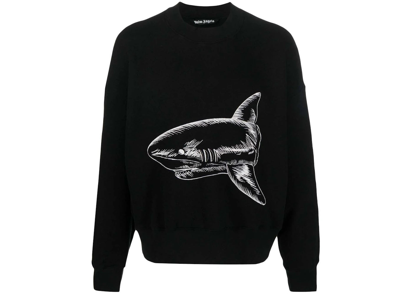 Palm Angels Split Shark Crewneck Black/Off White