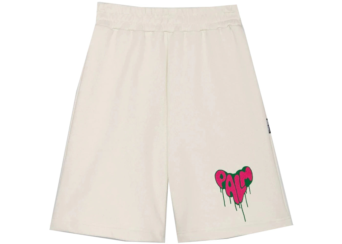 Palm Angels Spray Heart Shorts Off White