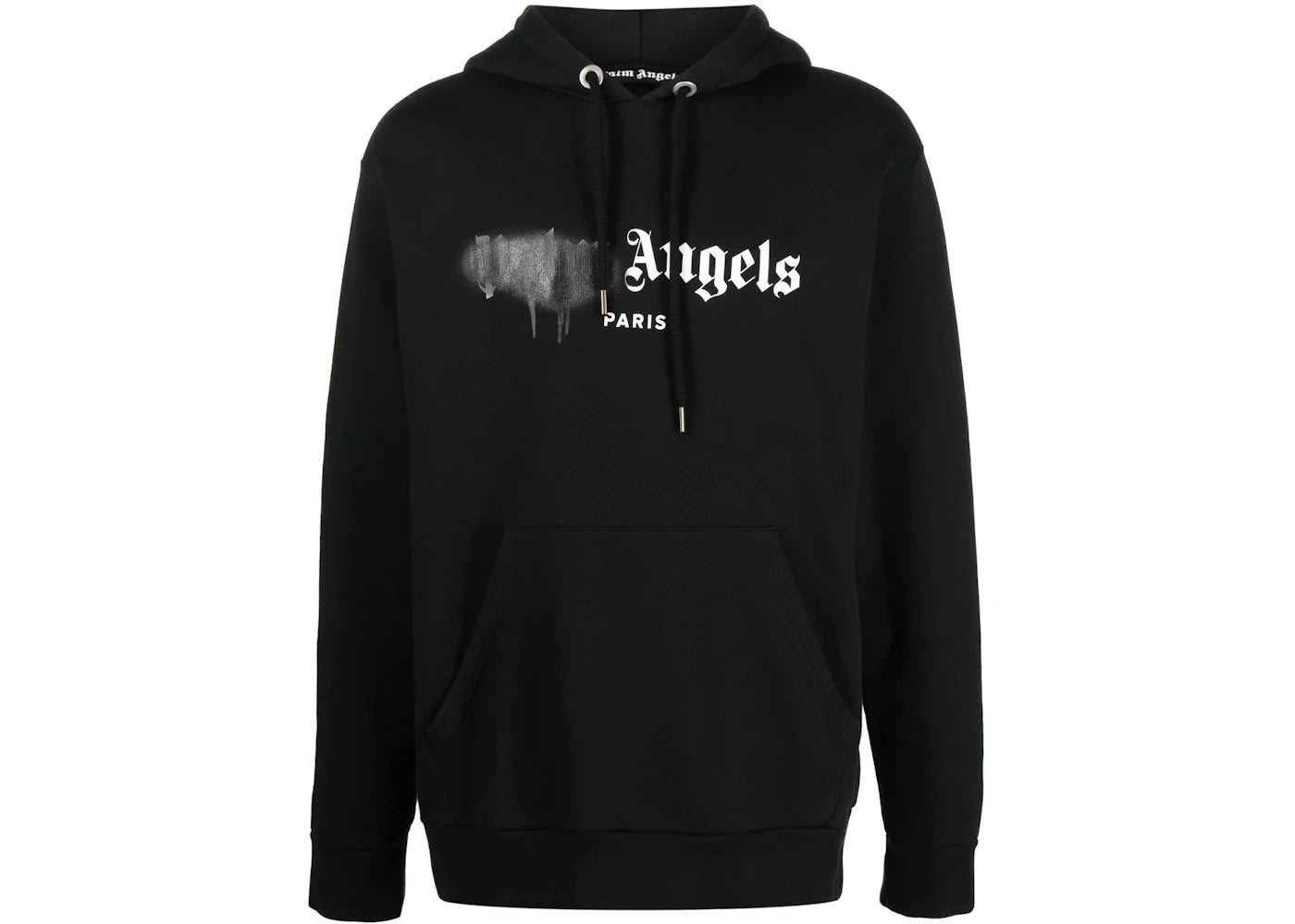 Palm Angels Paris Sprayed Logo Hoodie Black