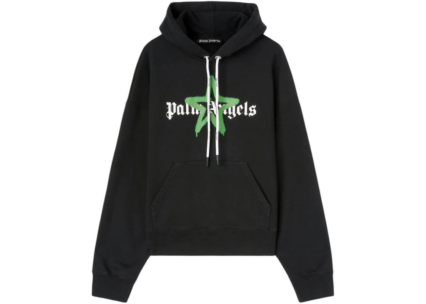 Palm Angels Star Sprayed Hoodie Black/Green