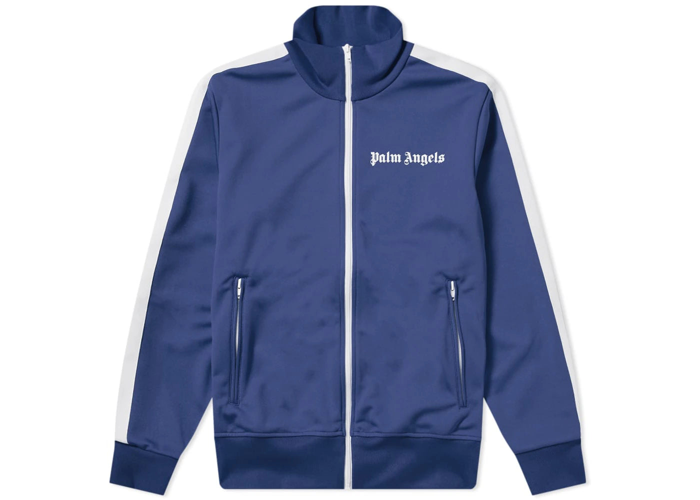 Palm Angels Striped Sleeve Track Jacket Blue