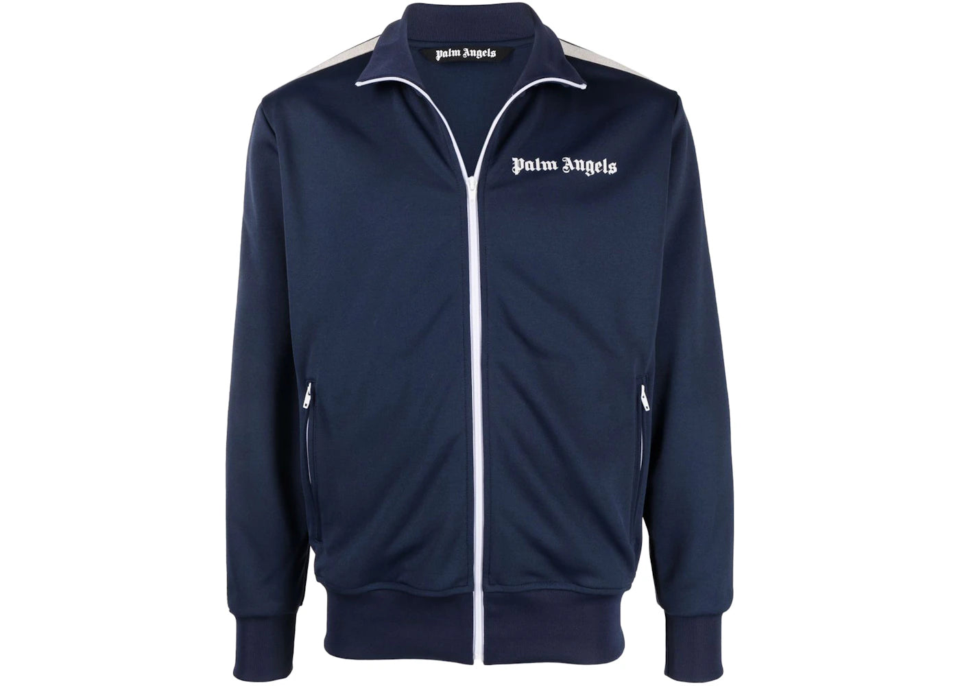 Palm Angels Striped Sleeve Track Jacket Navy White