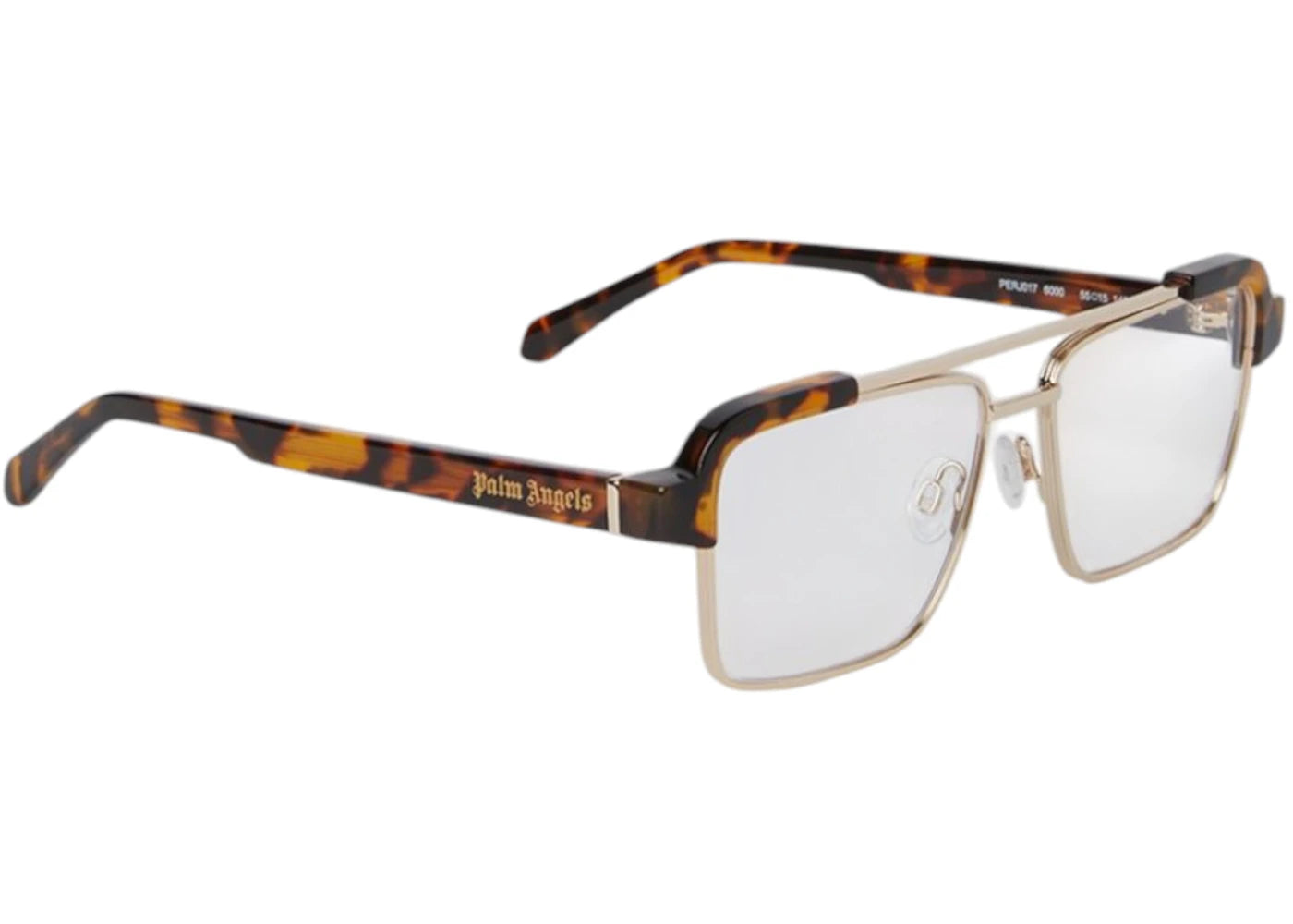 Palm Angels Style 17 Eyeglasses Havana Gold Clear Lens (PERJ017S25PLA0016000)
