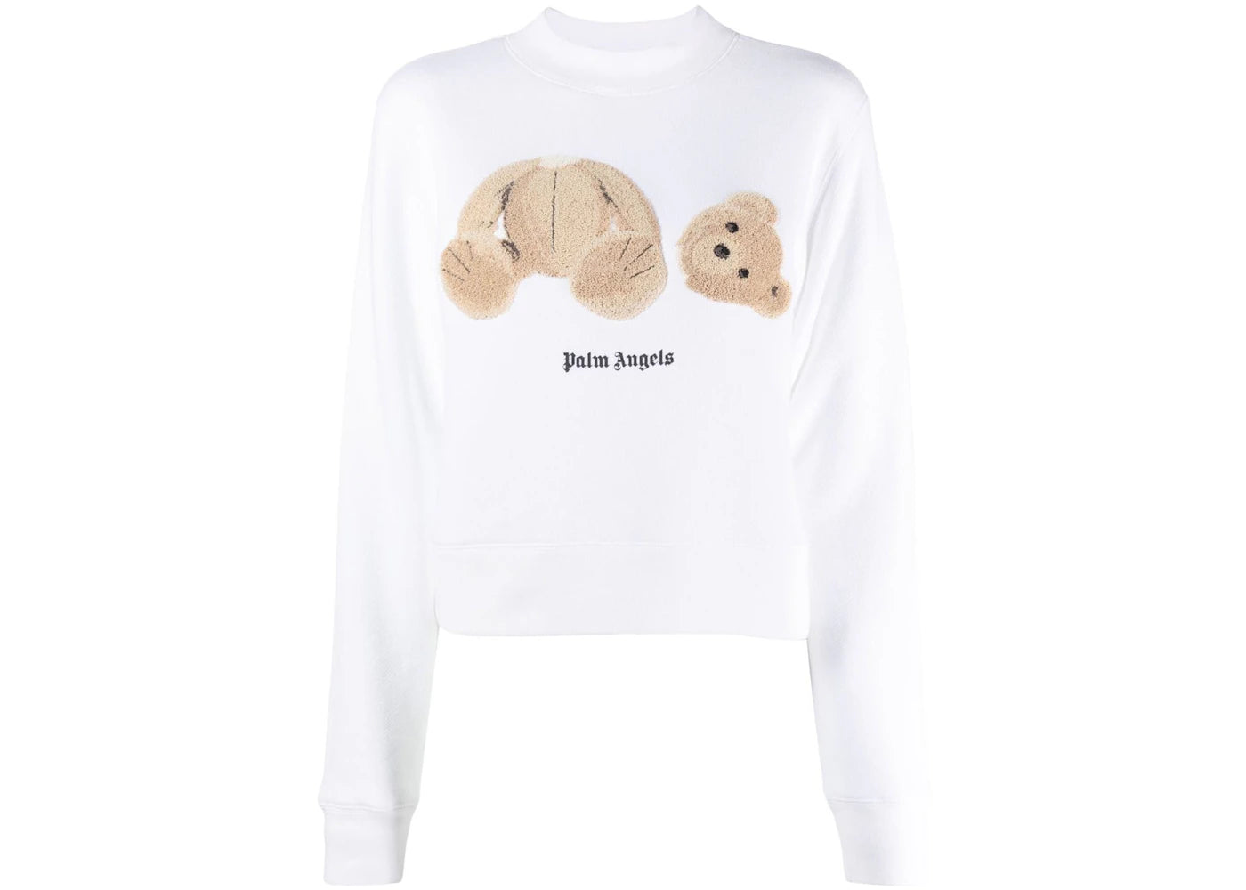 Palm Angels Teddy Bear-Print Hoodie White