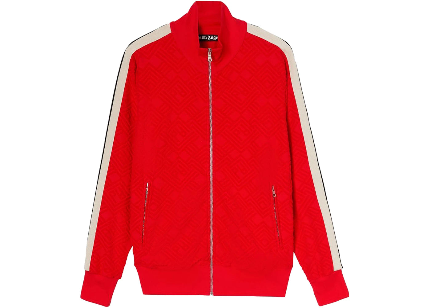 Palm Angels Terry Monogram Track Jacket Red/Off White