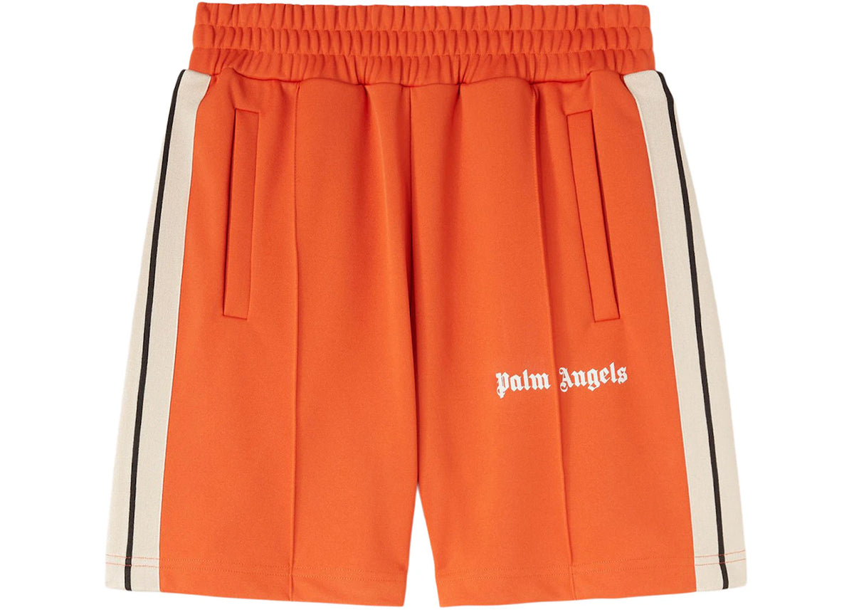 Palm Angels Track Shorts Brick Red/Off-White