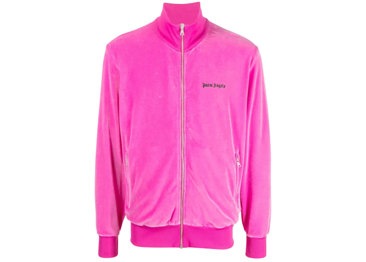 Palm Angels Velvet Track Jacket Black