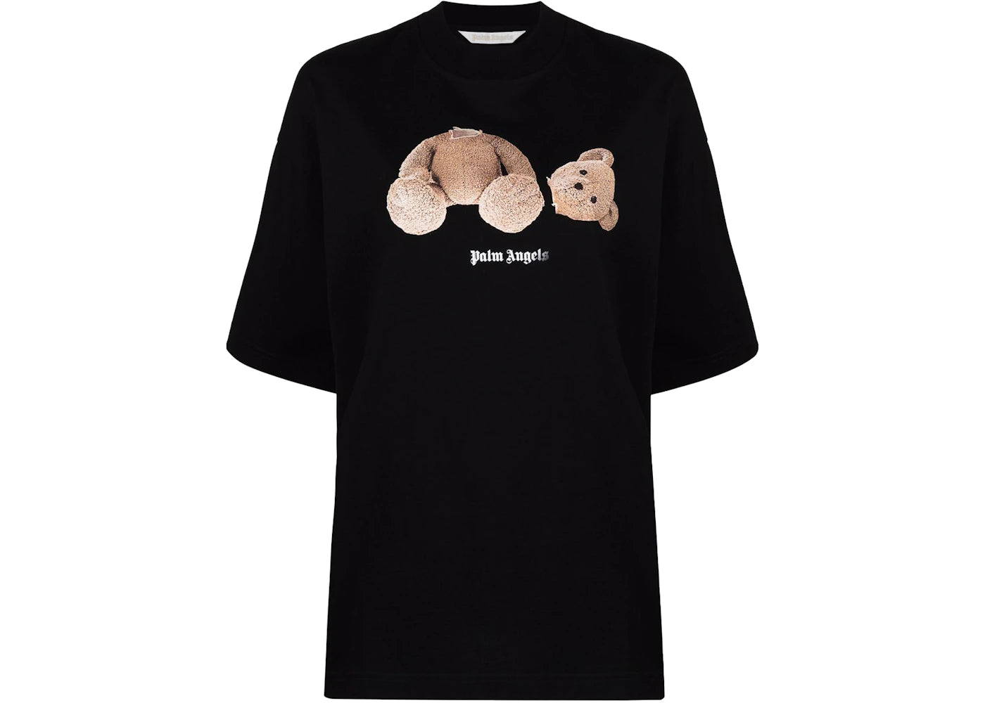 Palm Angels Womens Bear Loose T-Shirt Black/Brown