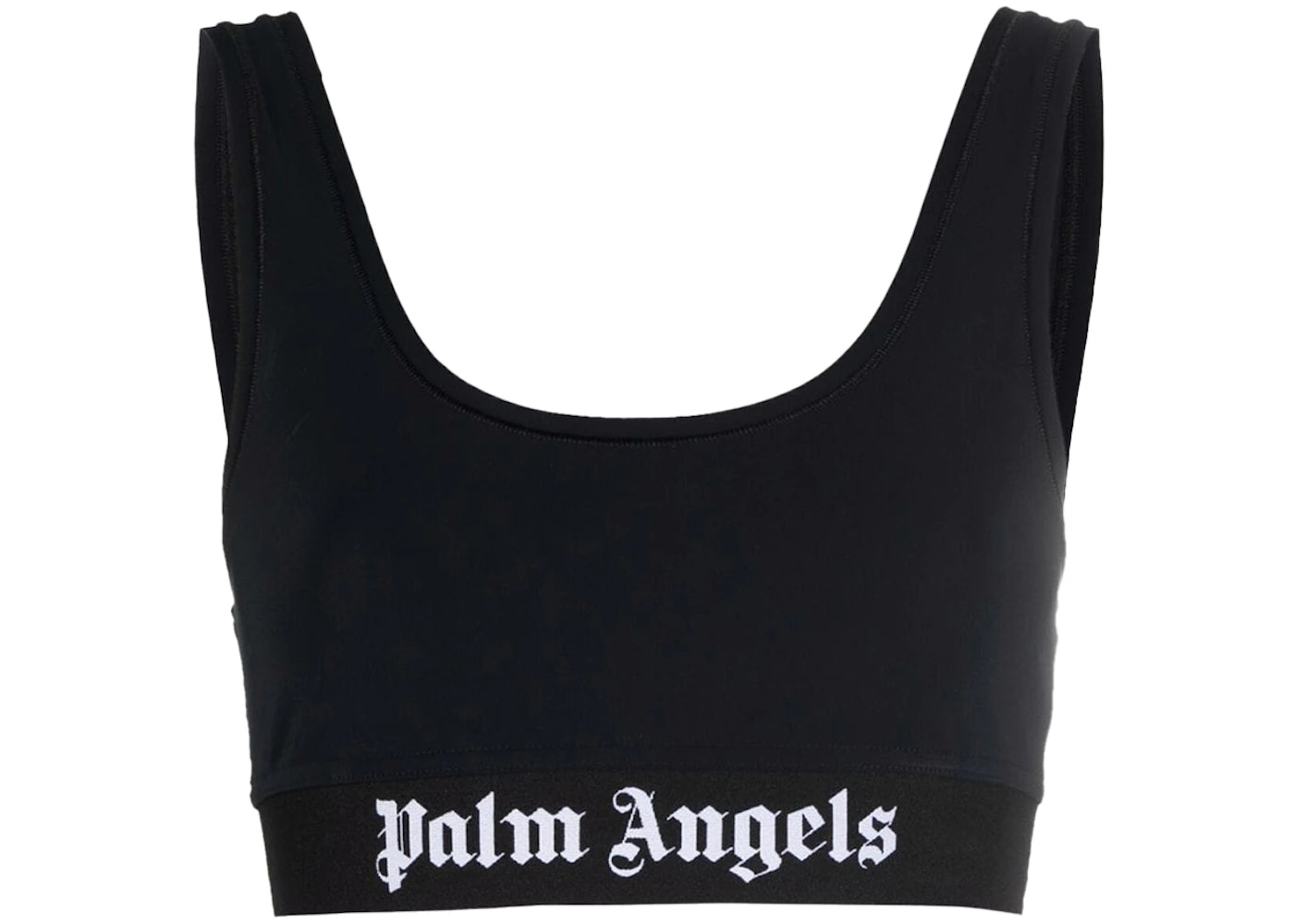 Palm Angels Womens Logo Bra Black/White