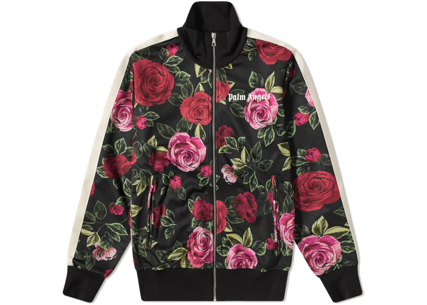 Palm Angels x END Rose Allover Track Jacket Black Red