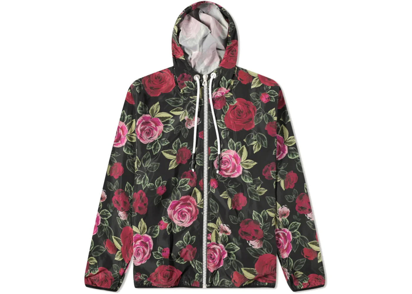 Palm Angels x END Rose Allover Windbreaker Jacket Black Red