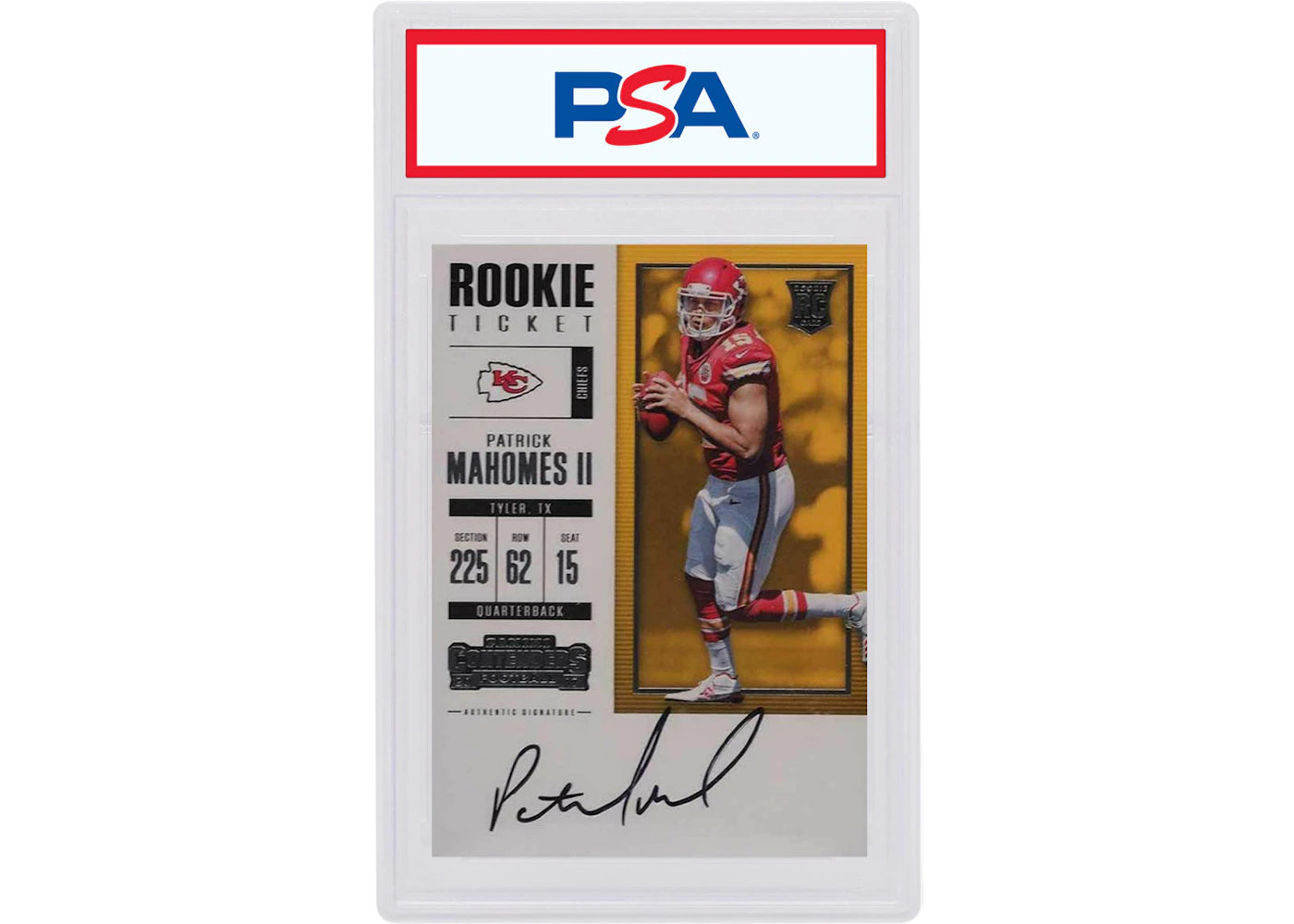 Patrick Mahomes 2017 Panini Contenders Rookie Autograph #303 (PSA or BGS Graded)