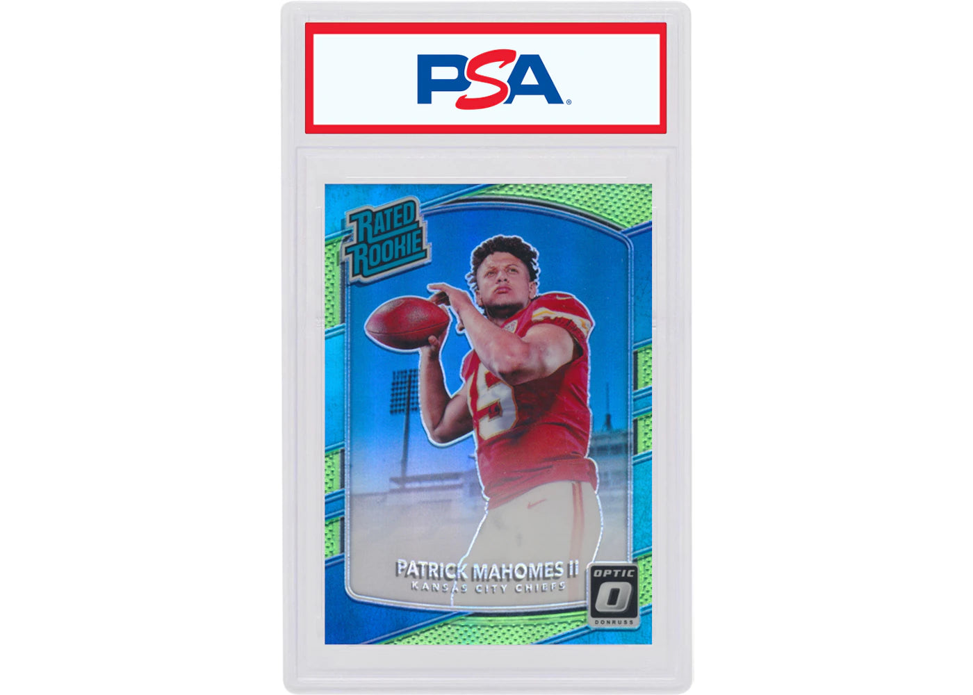 Patrick Mahomes 2017 Panini Donruss Optic Rookie Lime #177 (PSA or BGS Graded)