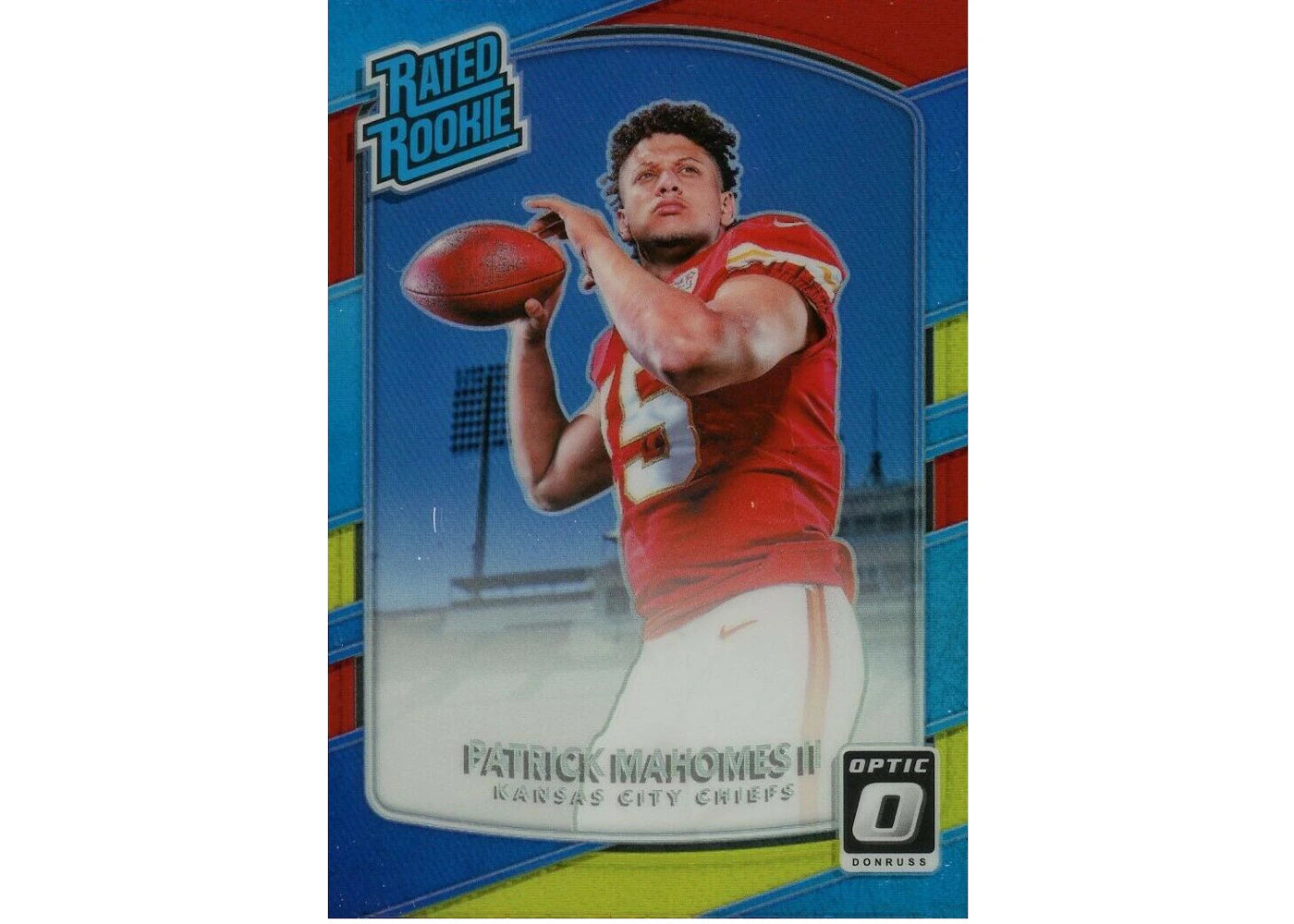Patrick Mahomes 2017 Panini Donruss Optic Rookie Red/Yellow #177 (Ungraded)