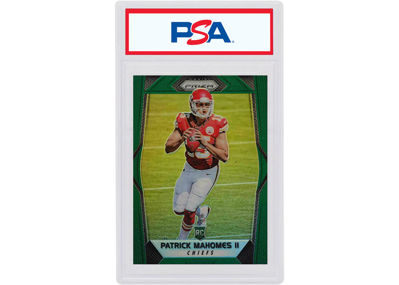 Patrick Mahomes 2017 Panini Prizm Rookie Green #269 (PSA or BGS Graded)