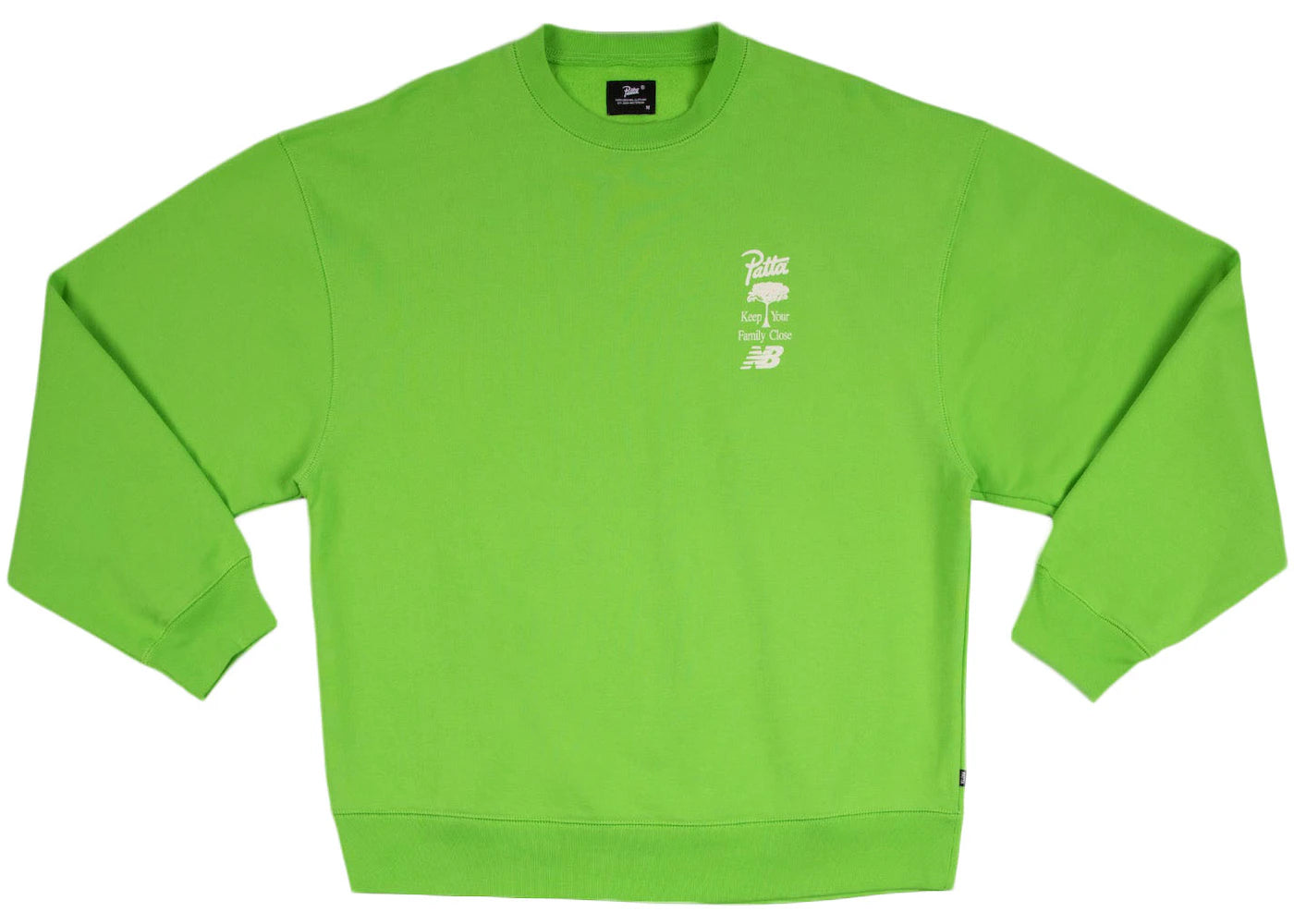 Patta New Balance Family Crewneck Sweater Fluoro Green