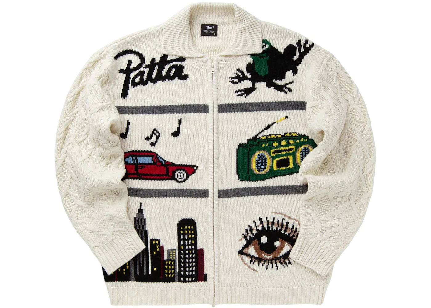Patta Perfect Day Knitted Cardigan Peyote