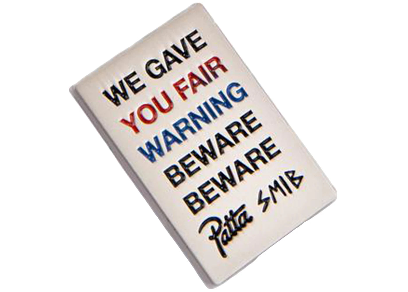 Patta Soundsystem x Smib Beware Enamel Pin Misty Nickel