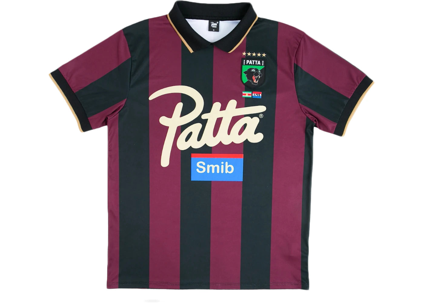 Patta Soundsystem x Smib Script Logo Football Jersey Black/Cabernet