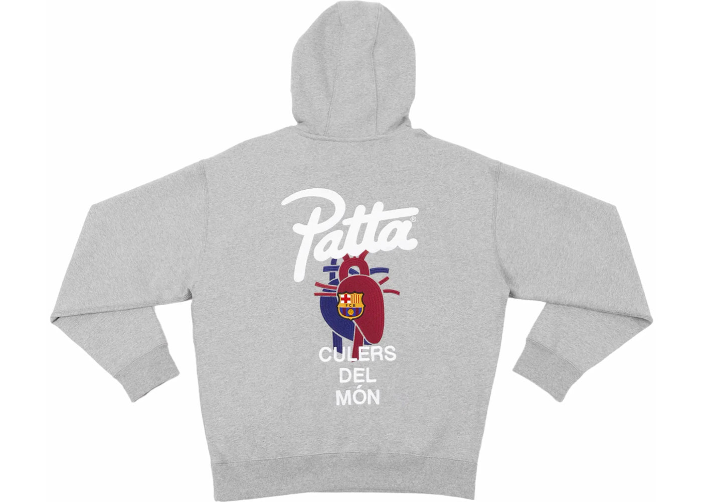 Patta x Barcelona FC Culers del Món Hooded Sweater Dark Grey Heather/Deep Royal Blue