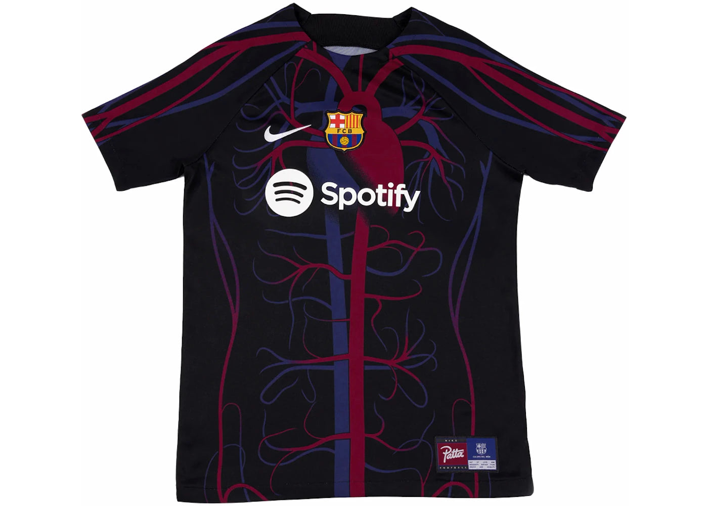 Patta x Barcelona FC Culers del Món Kids Pre-Match Jersey Black/White