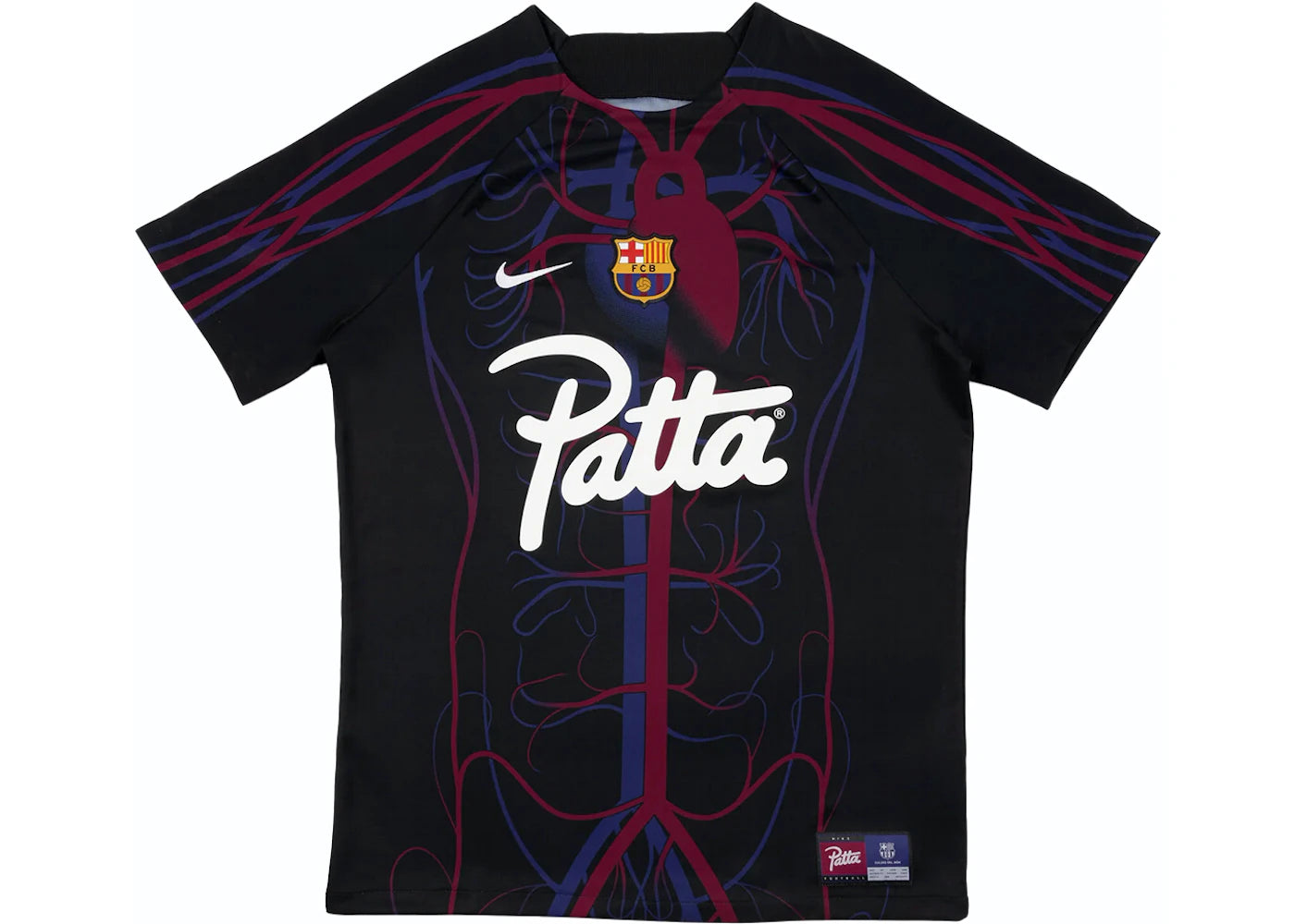 Patta x Barcelona FC Culers del Món Script Logo Pre-Match Jersey Black/White