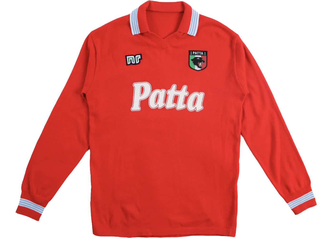 Patta x NR No. 10 Longsleeve Football Jersey Napoli Red