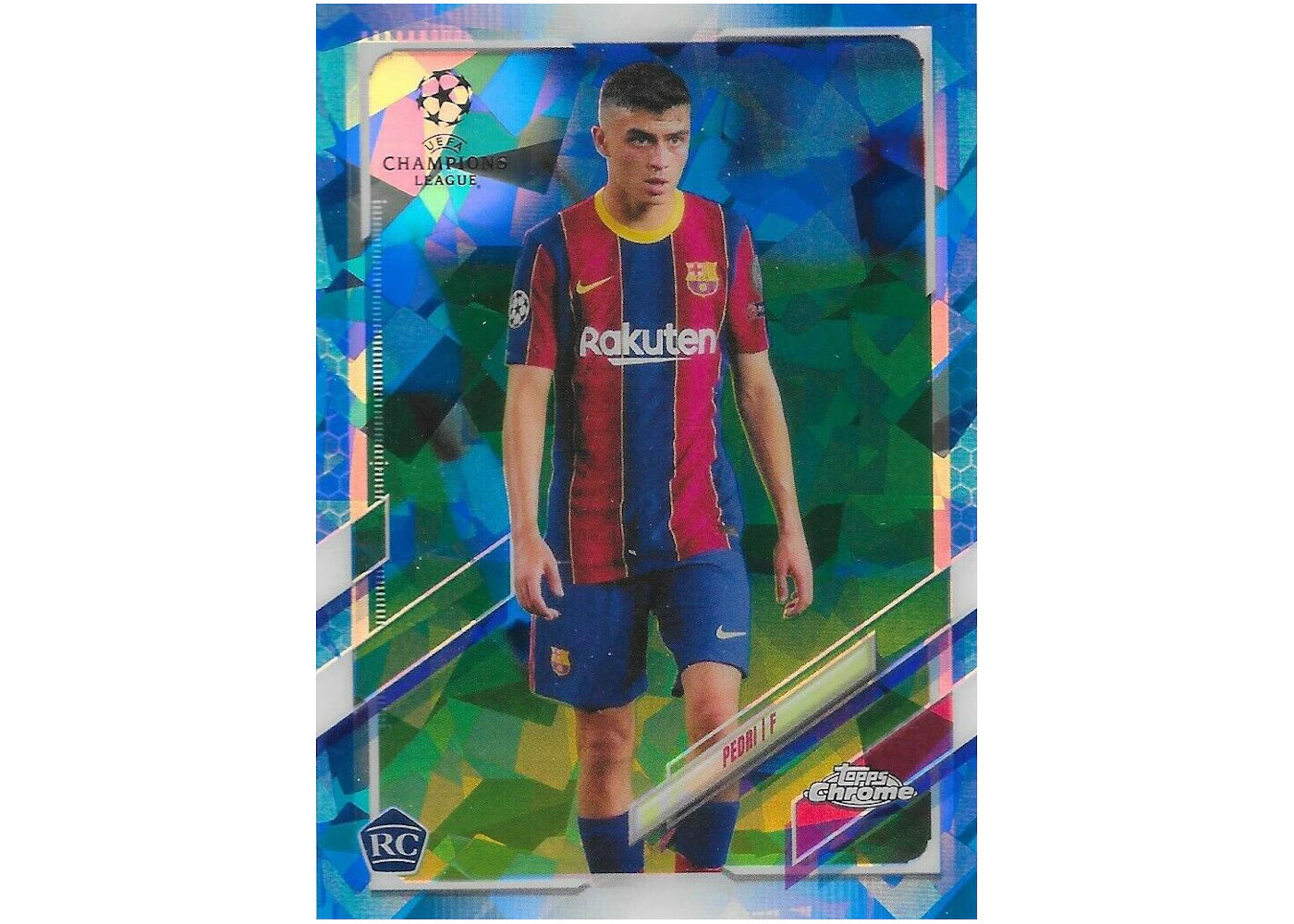 Pedri 2020 Topps Chrome Champions League Sapphire Rookie #61 (Ungraded)