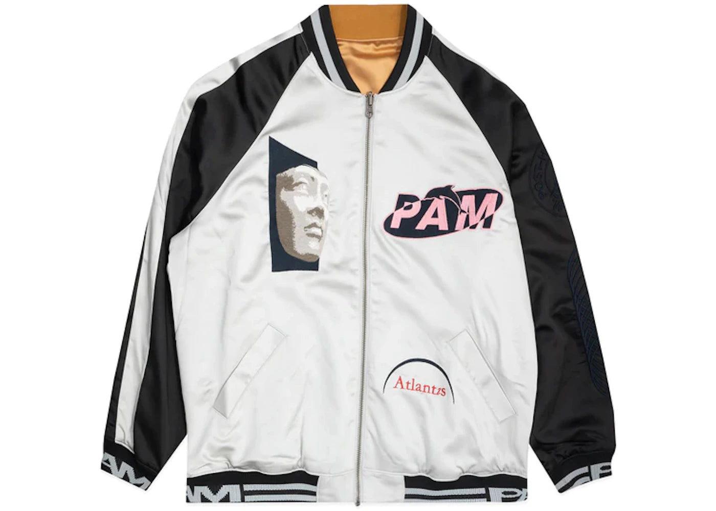 Perks And Mini Improved Clinch Sukajan Jacket Silver/Multi