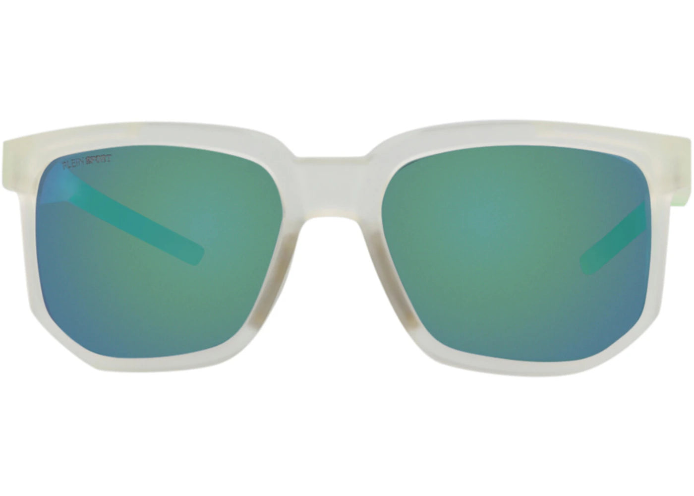 Philipp Plein Square-Frame Injection Sunglasses CRYSTAL CRYSTAL GREEN (SSP011-56-881Z)