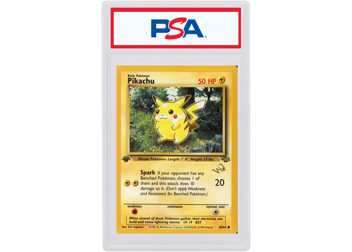 Pikachu 1999 Pokemon TCG Jungle 1st Edition With Duelist Stamp (PSA or BGS Graded)