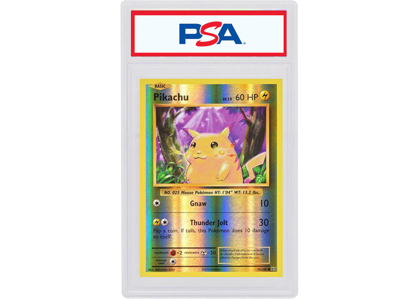 Pikachu 2016 Pokémon XY Evolutions Reverse Foil 35/108 (PSA or BGS Graded)