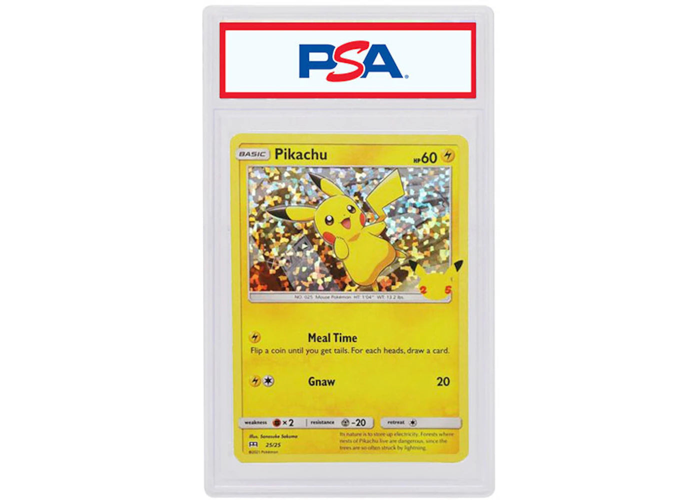 Pikachu 2021 Pokémon TCG 25th Anniversary McDonald's Collection Holo #25/25 (PSA or BGS Graded)