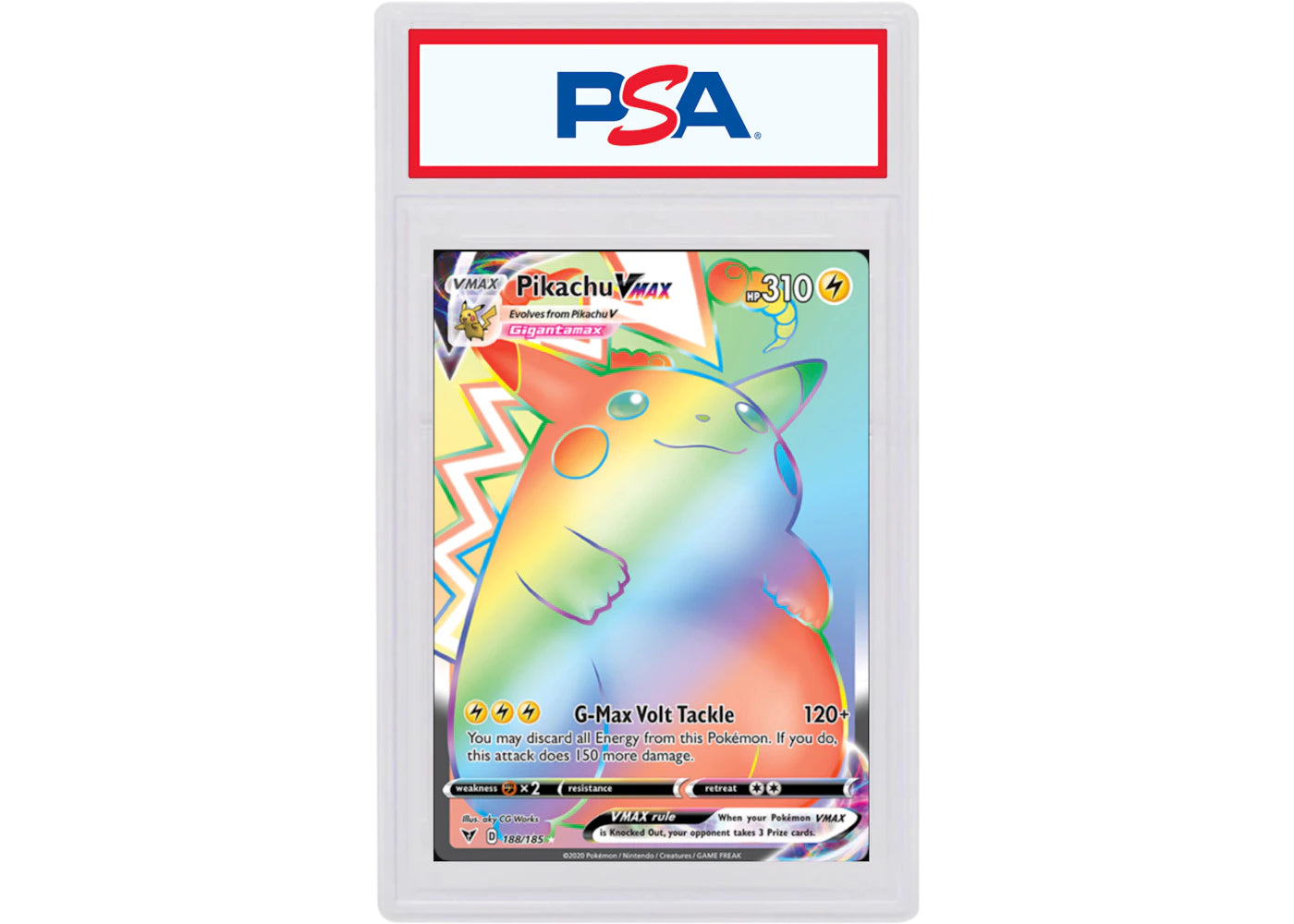 Pikachu VMAX-Full Art Secret Rare 2020 Pokemon TCG Sword & Shield Vivid Voltage #188/185 (PSA or BGS Graded)