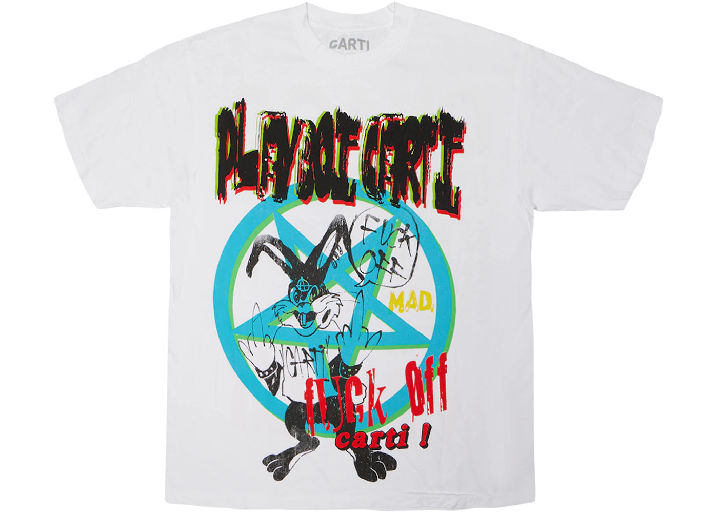 Playboi Carti Fuck Off Tee White