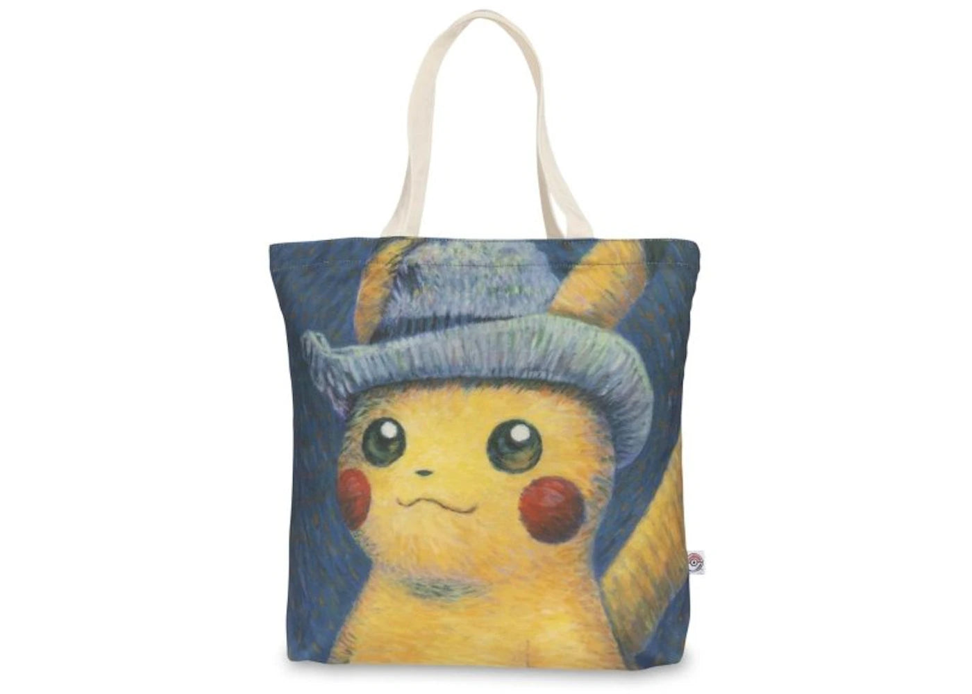 Pokemon Center x Van Gogh Museum: Pikachu Inspired by Self-Portrait with Grey Felt Hat Canvas Tote