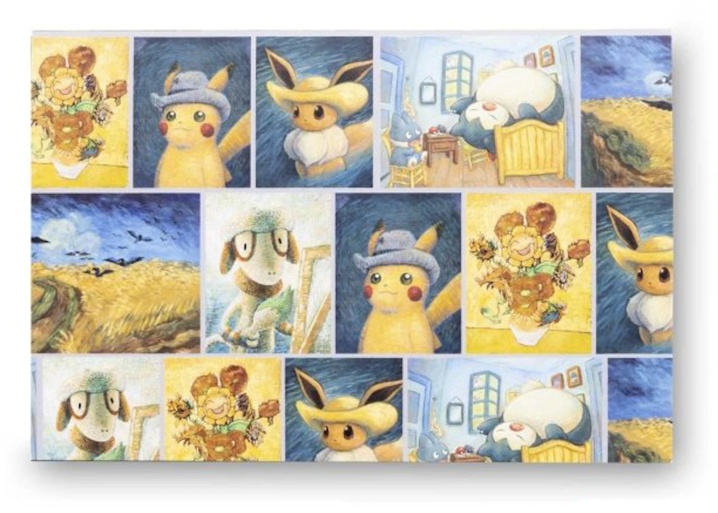 Pokemon Center x Van Gogh Museum: Pokemon Inspired by Paintings 12 Pack Postcards
