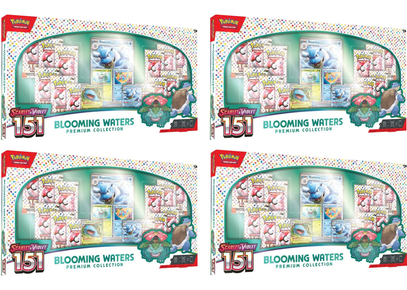 Pokémon Scarlet & Violet 151 Blooming Waters Premium Collection Box 4x Lot