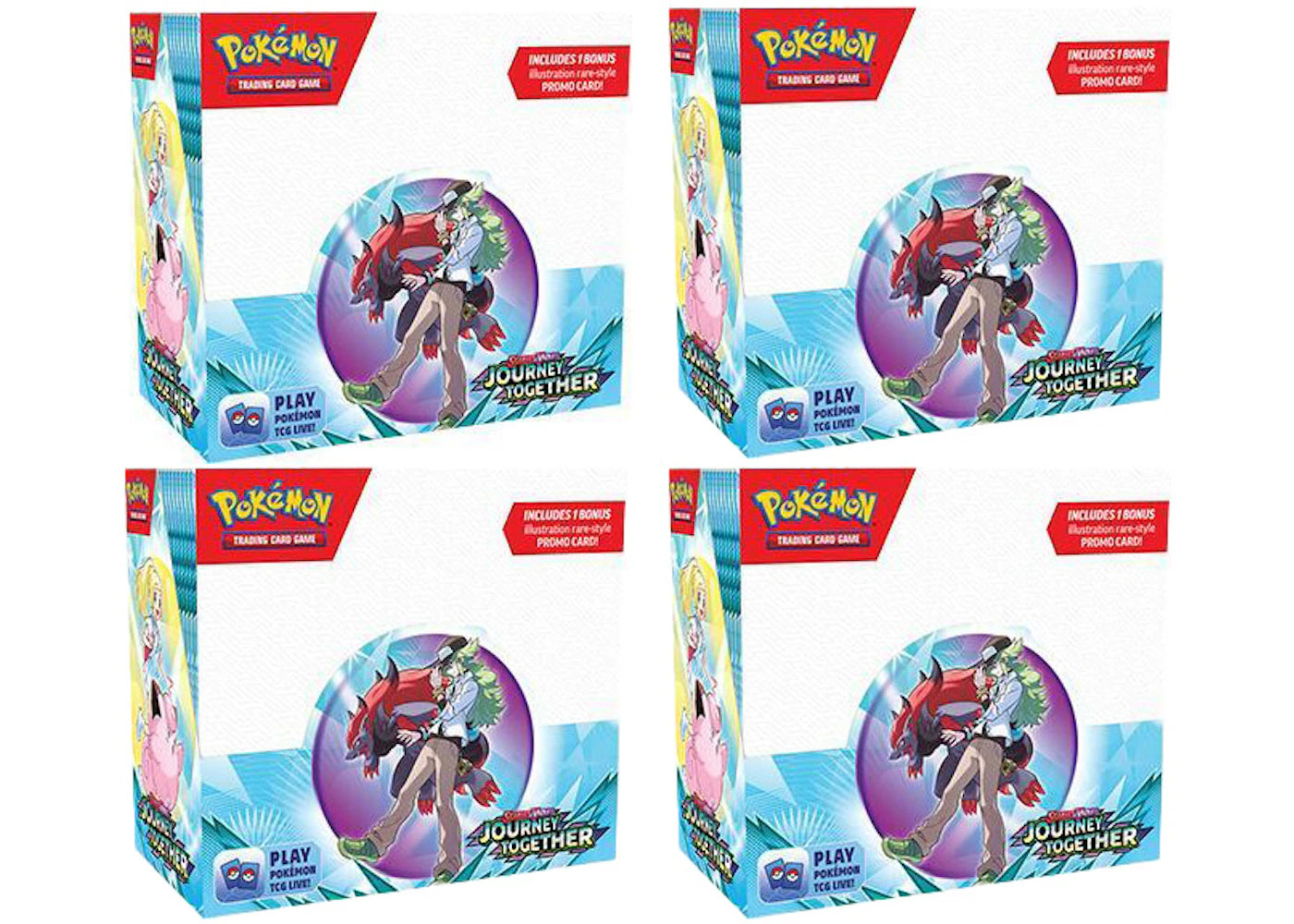 Pokémon Scarlet & Violet Journey Together SV09 Enhanced Booster Box 4x Lot
