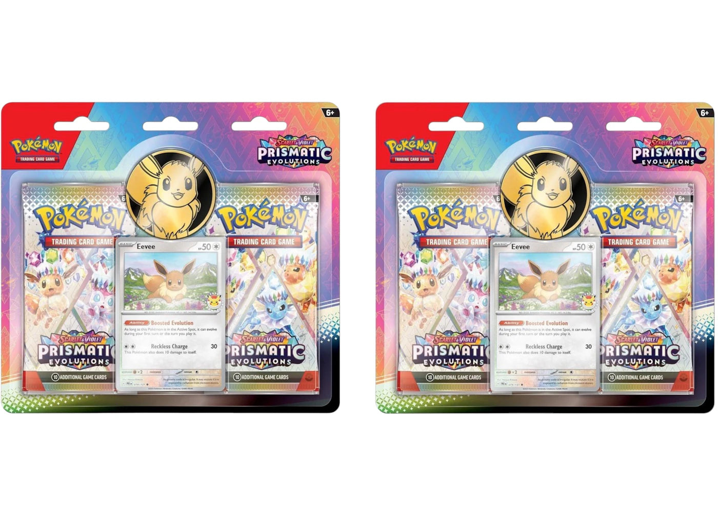 Pokémon Scarlet & Violet Prismatic Evolutions 2 Booster Pack Blister Box 2x Lot