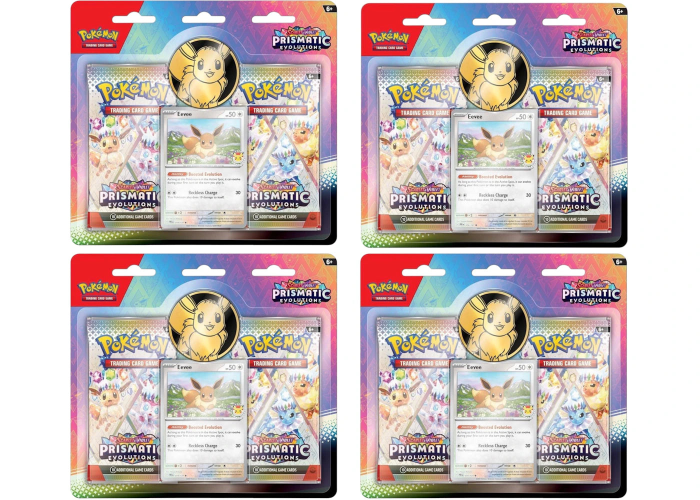 Pokémon Scarlet & Violet Prismatic Evolutions 2 Booster Pack Blister Box 4x Lot